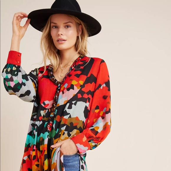 Anthropologie Dresses & Skirts - ANTHROPOLOGIE Kayla Abstract Tunic